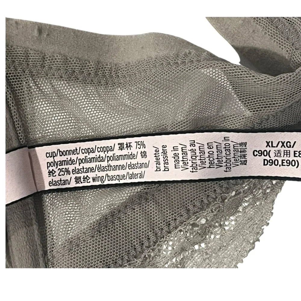 Victoria’s Secret XL front clasp grey lace bralette EUC - Picture 8 of 13